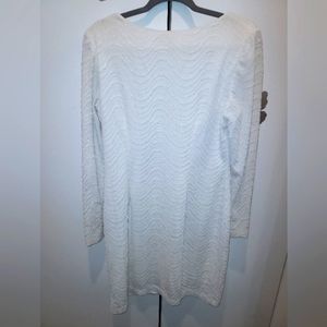 🤍 Sandra Darren long-sleeved white dress size 12